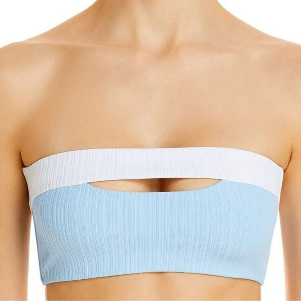 Onia Camila ribbed cutout bandeau bikini top size xs - Picture 2 of 9
